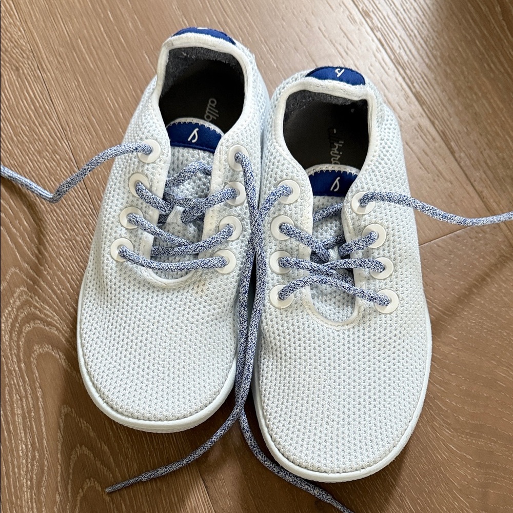 Allbirds White and Blue Sneakers